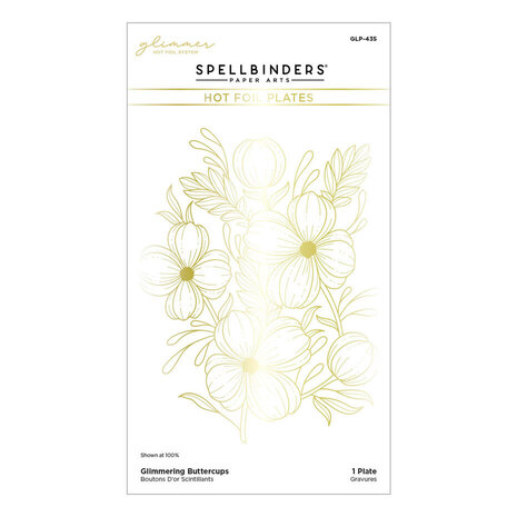 Spellbinders Glimmering Flowers Buttercups Glimmer Hot Foil Plate (GLP-435)