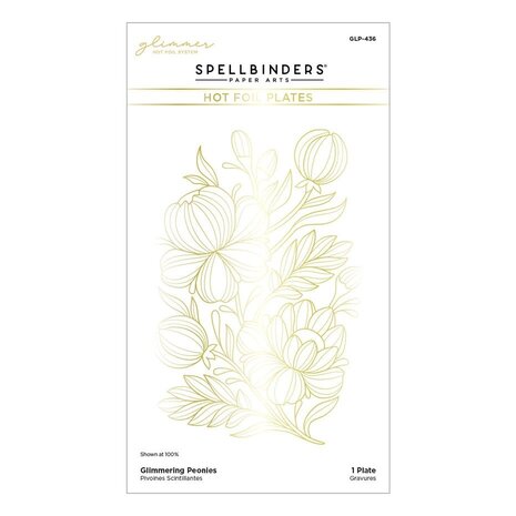 Spellbinders Glimmering Flowers Peonies Glimmer Hot Foil Plate (GLP-436)