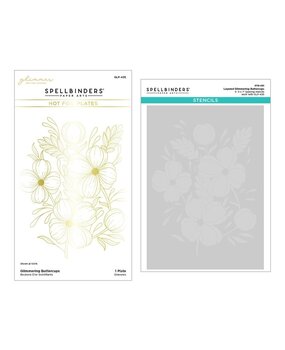 Spellbinders Glimmering Flowers Buttercups Glimmer Hot Foil Plate and Stencil Bundle (BD-0840) Spellbinders Glimmering Flowers Buttercups Glimmer Hot Foil Plate and Stencil Bundle (BD-0840)