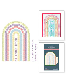 Spellbinders Cheers to You Arched Messages Registration Press Plate & Die Set (BPR-006)