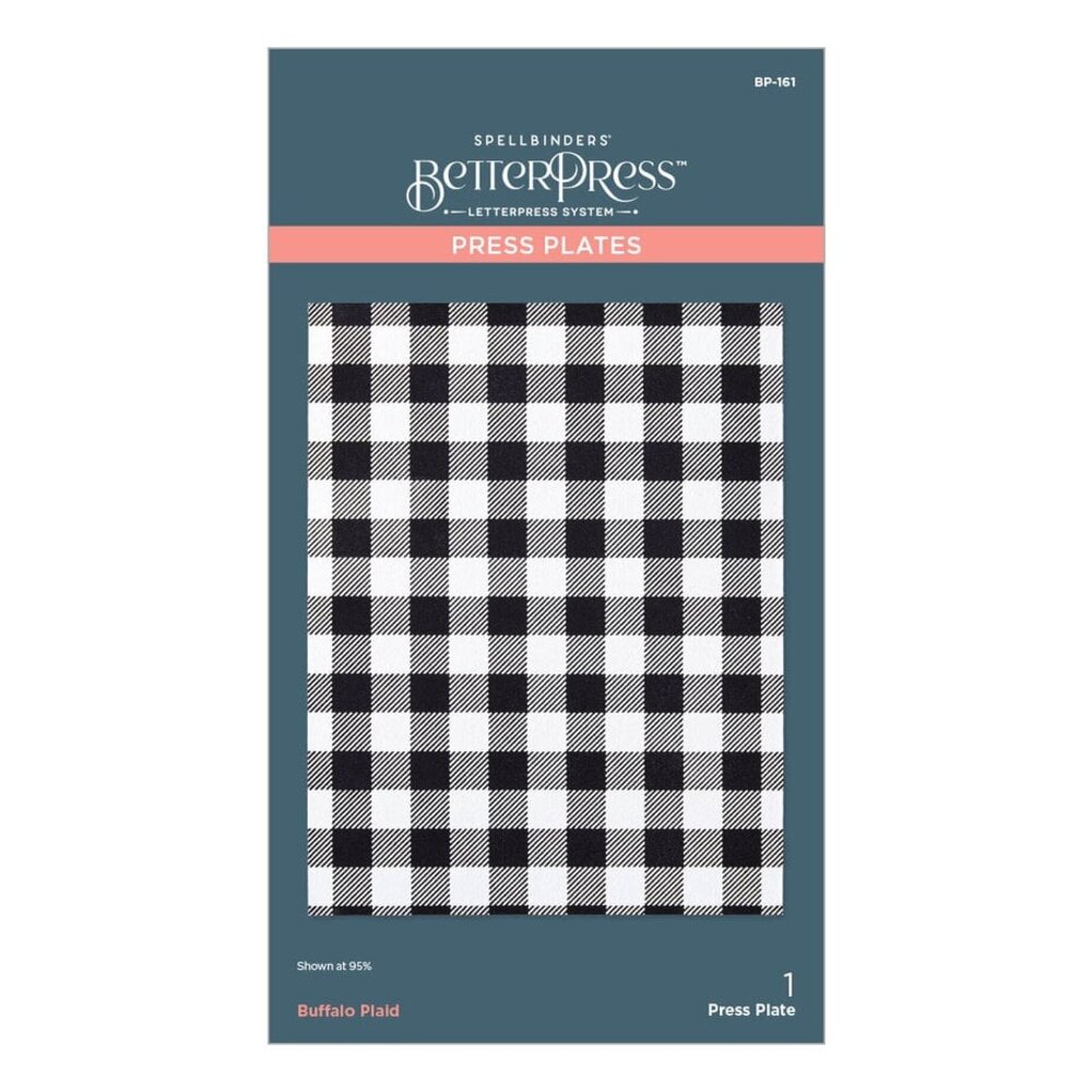 Spellbinders Cheers to You Buffalo Plaid Press Plate (BP-161) Spellbinders Cheers to You Buffalo Plaid Press Plate (BP-161)