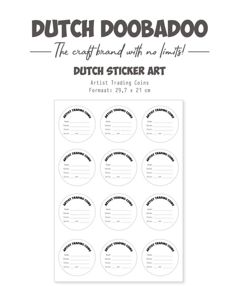 Dutch Doobadoo Dutch Sticker Art A4 Artist Trading Coins (491.200.031)