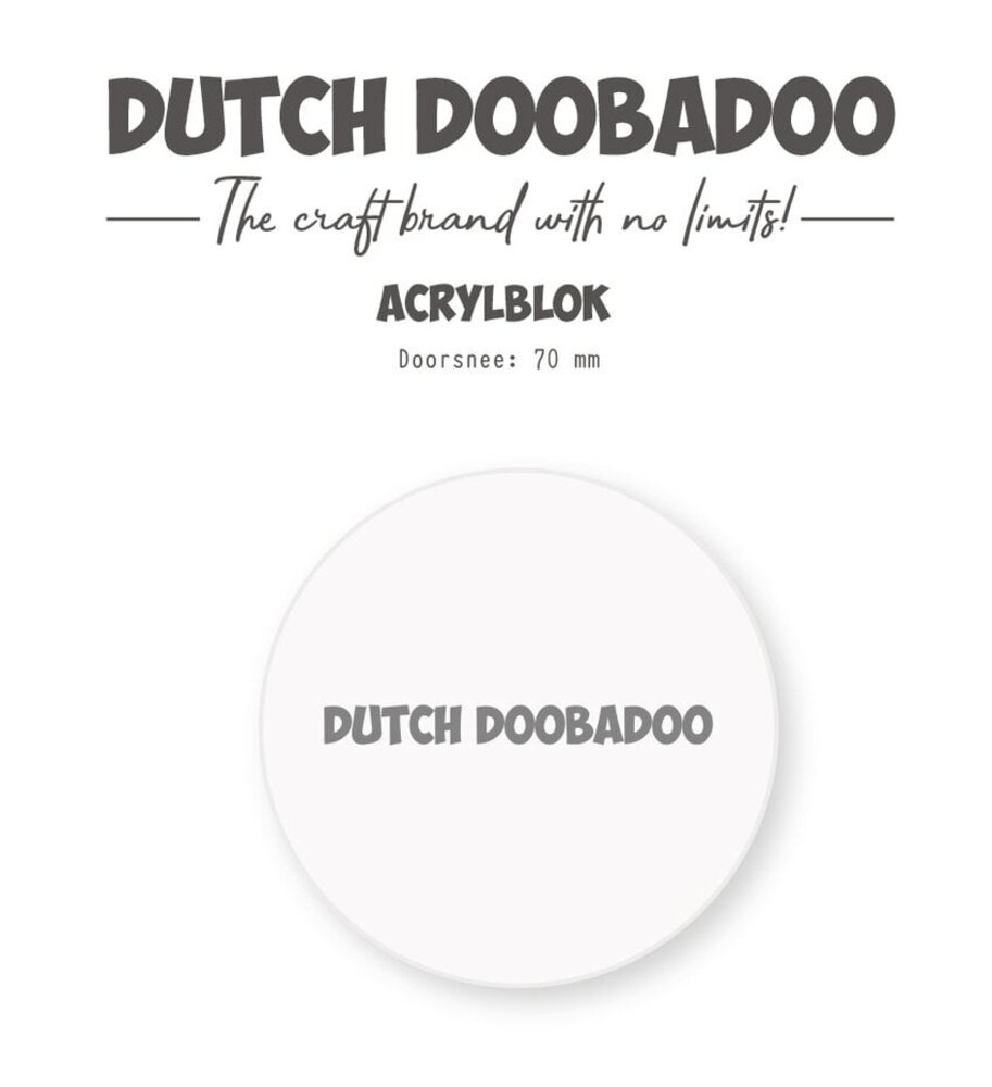 Dutch Doobadoo Acrylic Stamp Block Artist Trading Coins Ø70mm (476.125.002) Dutch Doobadoo Acrylic Stamp Block Artist Trading Coins Ø70mm (476.125.002)