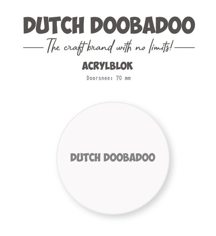 Dutch Doobadoo Acrylic Stamp Block Artist Trading Coins Ø70mm (476.125.002) Dutch Doobadoo Acrylic Stamp Block Artist Trading Coins Ø70mm (476.125.002)