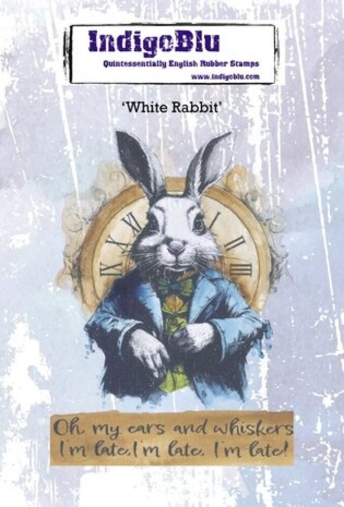 IndigoBlu White Rabbit A6 Rubber Stamps (IND1203) IndigoBlu White Rabbit A6 Rubber Stamps (IND1203)