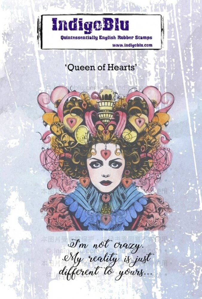 IndigoBlu Queen of Hearts A6 Rubber Stamps (IND1252)