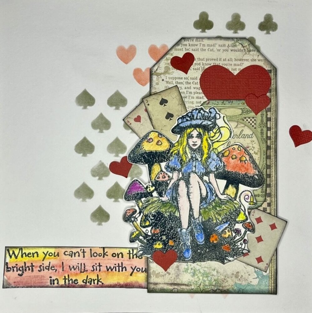 IndigoBlu Not Mushroom for Alice A6 Rubber Stamps (IND1253)