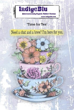 IndigoBlu Time for Tea A6 Rubber Stamps (IND1254)