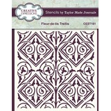 Creative Expressions Fleur-de-lis Trellis 6x6 Inch Stencil (CEST151)