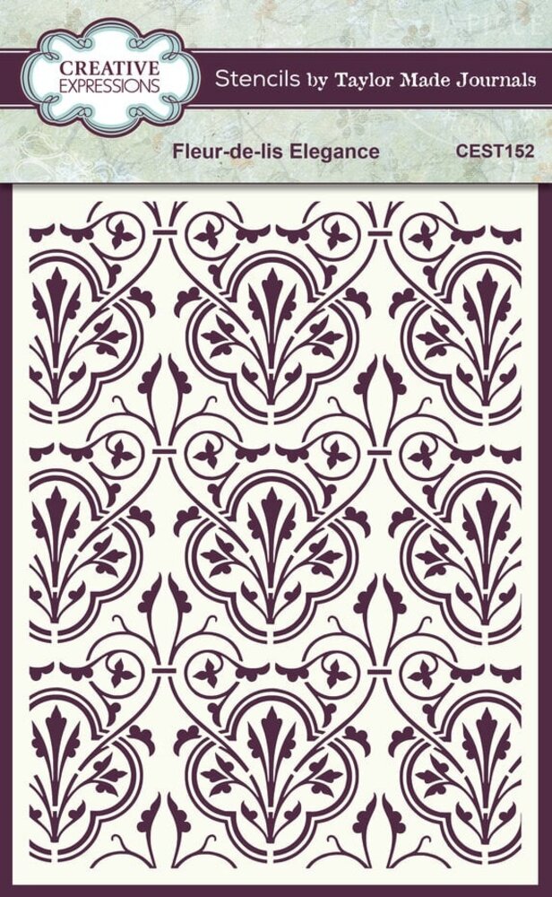 Creative Expressions Fleur-de-lis Elegance 6x8 Inch Stencil (CEST152) Creative Expressions Fleur-de-lis Elegance 6x8 Inch Stencil (CEST152)