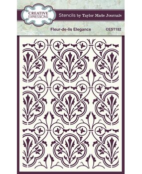 Creative Expressions Fleur-de-lis Elegance 6x8 Inch Stencil (CEST152) Creative Expressions Fleur-de-lis Elegance 6x8 Inch Stencil (CEST152)