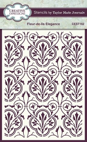 Creative Expressions Fleur-de-lis Elegance 6x8 Inch Stencil (CEST152) Creative Expressions Fleur-de-lis Elegance 6x8 Inch Stencil (CEST152)
