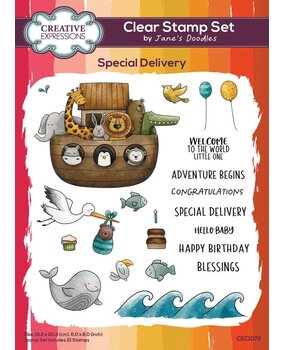 Creative Expressions Jane's Doodles Clear Stamp Set Special Delivery (CEC1076) Creative Expressions Jane's Doodles Clear Stamp Set Special Delivery (CEC1076)