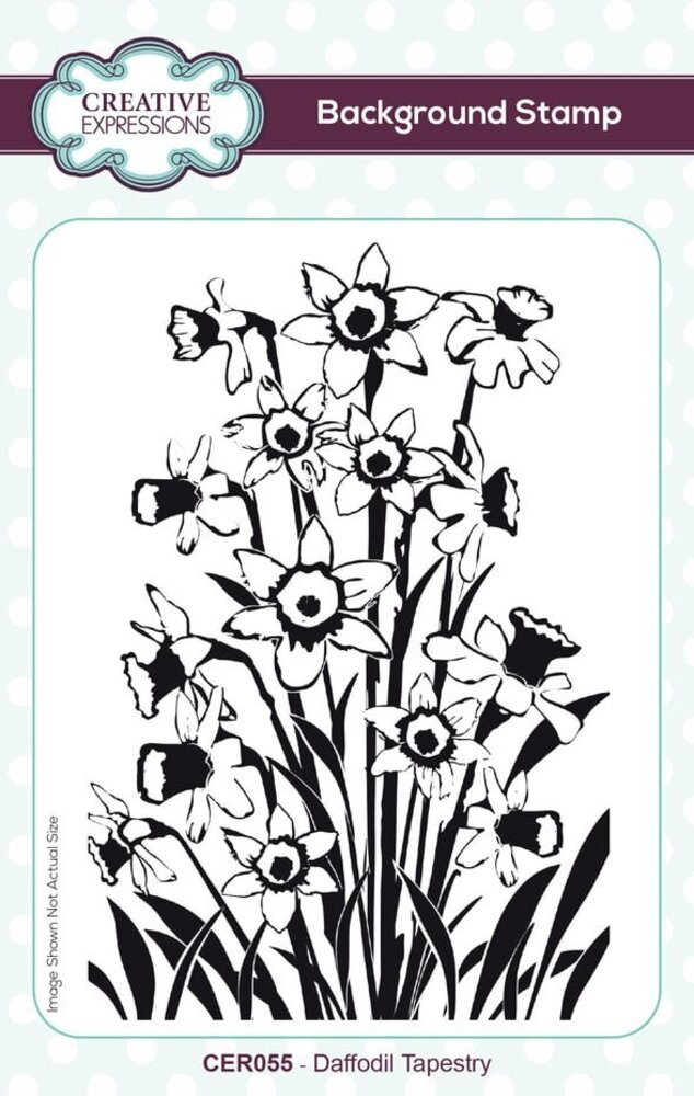 Creative Expressions Pre-Cut Rubber Stamp A6 Daffodil Tapestry (CER055)
