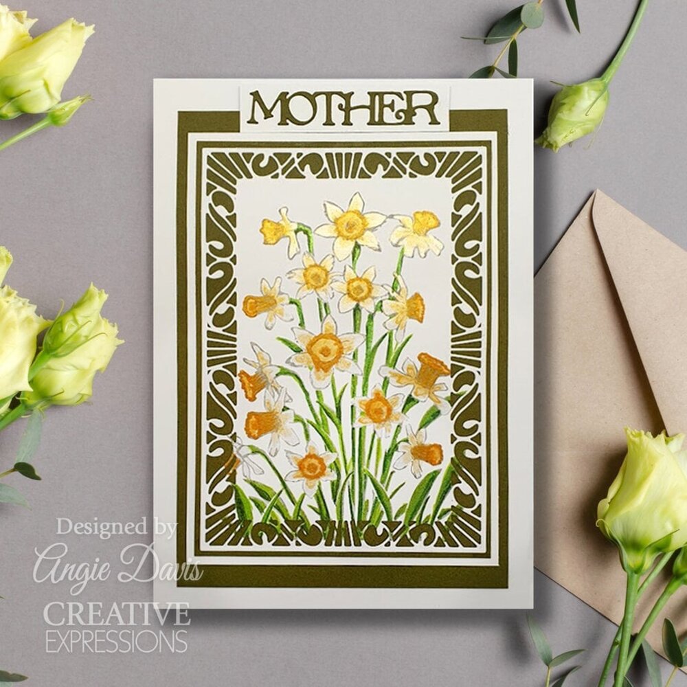 Creative Expressions Pre-Cut Rubber Stamp A6 Daffodil Tapestry (CER055)