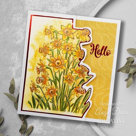 Creative Expressions Pre-Cut Rubber Stamp A6 Daffodil Tapestry (CER055)
