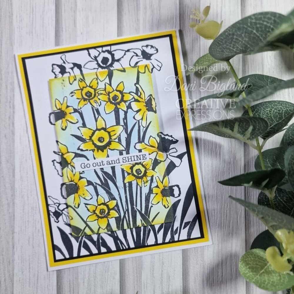 Creative Expressions Pre-Cut Rubber Stamp A6 Daffodil Tapestry (CER055)