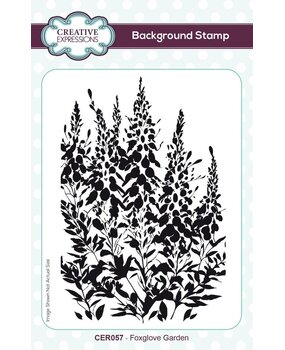 Creative Expressions Pre-Cut Rubber Stamp A6 Foxglove Garden (CER057)