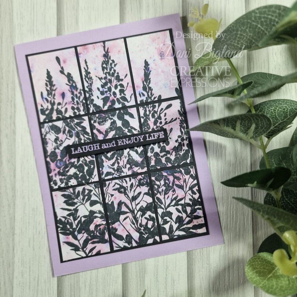 Creative Expressions Pre-Cut Rubber Stamp A6 Foxglove Garden (CER057)