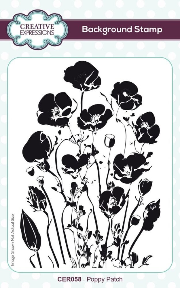 Creative Expressions Pre-Cut Rubber Stamp A6 Poppy Patch (CER058) Creative Expressions Pre-Cut Rubber Stamp A6 Poppy Patch (CER058)