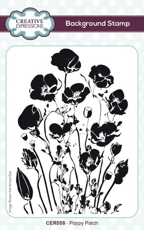 Creative Expressions Pre-Cut Rubber Stamp A6 Poppy Patch (CER058) Creative Expressions Pre-Cut Rubber Stamp A6 Poppy Patch (CER058)