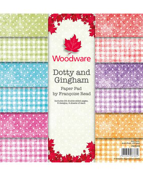 Woodware Dotty And Gingham 8x8 Inch Paper Pad (FRPP006) Woodware Dotty And Gingham 8x8 Inch Paper Pad (FRPP006)