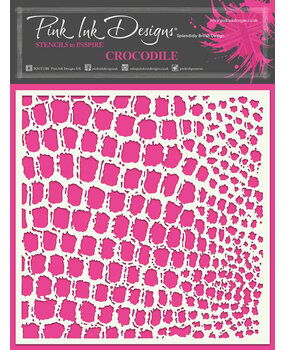 Pink Ink Designs Crocodile 7x7 Inch Masking Stencil (PINKST023) Pink Ink Designs Crocodile 7x7 Inch Masking Stencil (PINKST023)