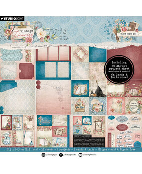 Studio Light Vintage Diaries 8x8 Inch Envelops, Pockets & Cards Paper Pad (SL-VD-MPP176) Studio Light Vintage Diaries 8x8 Inch Envelops, Pockets & Cards Paper Pad (SL-VD-MPP176)