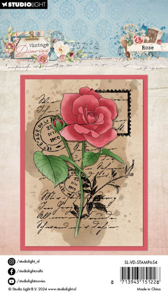 Studio Light Vintage Diaries Clear Stamps Rose (SL-VD-STAMP654) Studio Light Vintage Diaries Clear Stamps Rose (SL-VD-STAMP654)
