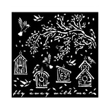 Stamperia Garden Thick Stencil 18x18cm Nests (KSTDQ102)