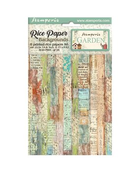 Stamperia Garden A6 Rice Paper Backgrounds (DFSAK6021) Stamperia Garden A6 Rice Paper Backgrounds (DFSAK6021)