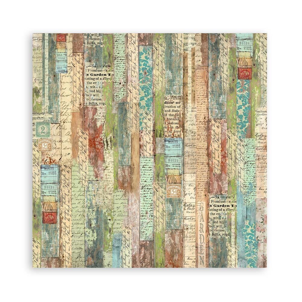 Stamperia Garden 12x12 Inch Fabric Sheets (SBPLT27) Stamperia Garden 12x12 Inch Fabric Sheets (SBPLT27)