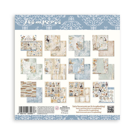 Stamperia Create Happiness Secret Diary 12x12 Inch Paper Pack (SBBL152) Stamperia Create Happiness Secret Diary 12x12 Inch Paper Pack (SBBL152)