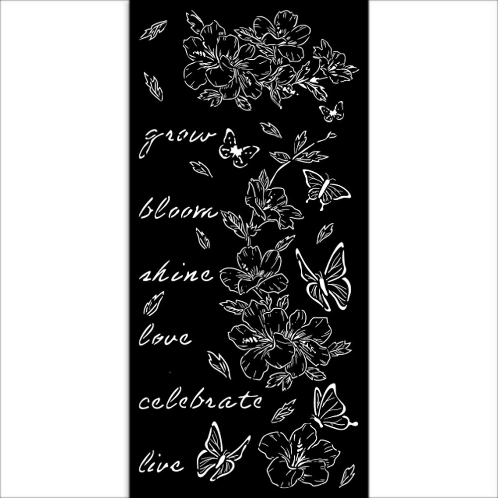 Stamperia Create Happiness Secret Diary Thick Stencil 12x25cm Flowers and Butterfly (KSTDL94) Stamperia Create Happiness Secret Diary Thick Stencil 12x25cm Flowers and Butterfly (KSTDL94)