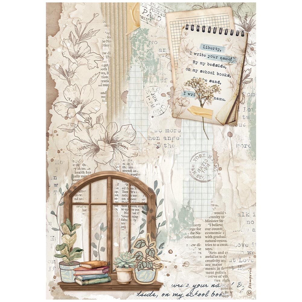 Stamperia Create Happiness Secret Diary A4 Rice Paper Window (DFSA4862) Stamperia Create Happiness Secret Diary A4 Rice Paper Window (DFSA4862)
