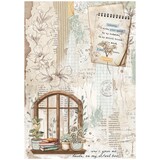 Stamperia Create Happiness Secret Diary A4 Rice Paper Window (DFSA4862)