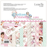 LemonCraft Cotton Candy Girl 8x8 Inch Elements & Basic Paper Pad (LEM-COTCAN-03)