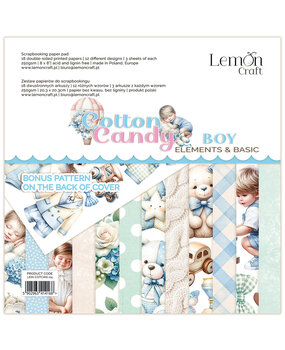 LemonCraft Cotton Candy Boy 8x8 Inch Elements & Basic Paper Pad (LEM-COTCAN-04) LemonCraft Cotton Candy Boy 8x8 Inch Elements & Basic Paper Pad (LEM-COTCAN-04)