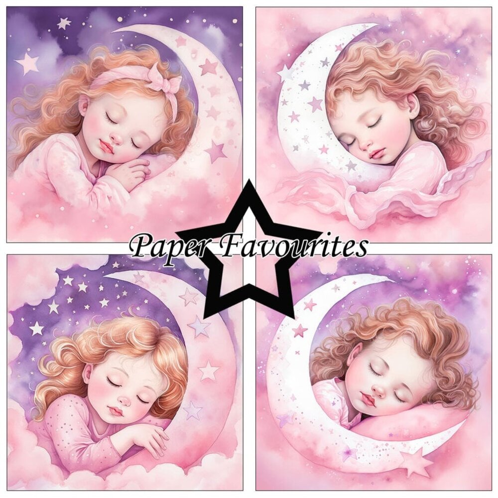Paper Favourites Sleeping Girl & Boy 12x12 Inch Paper Pack (PF485)