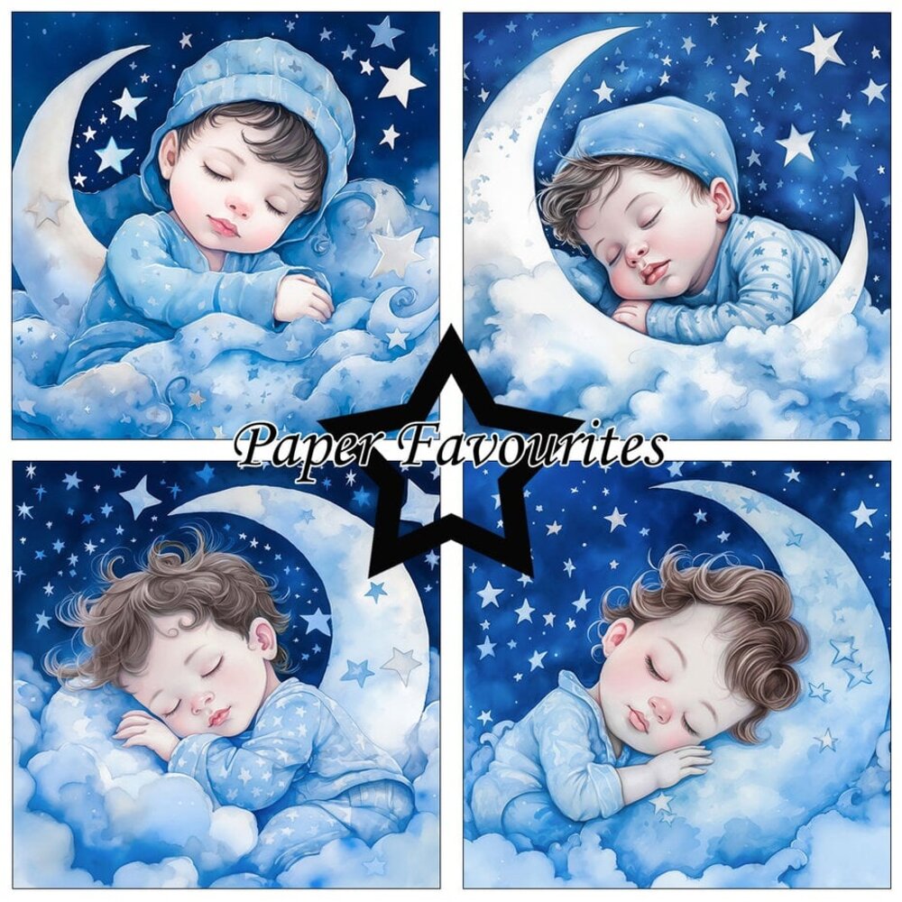 Paper Favourites Sleeping Girl & Boy 6x6 Inch Paper Pack (PF285)
