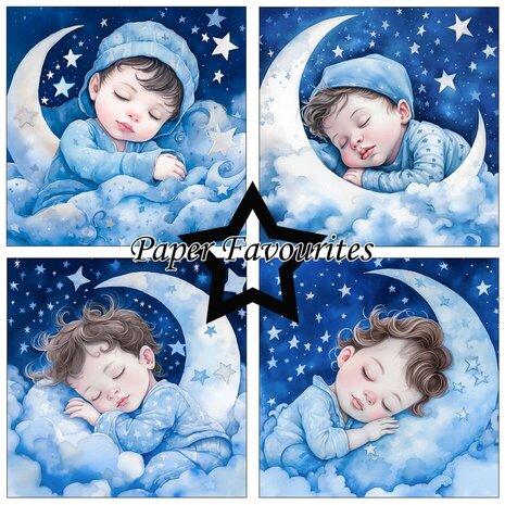 Paper Favourites Sleeping Girl & Boy 6x6 Inch Paper Pack (PF285)