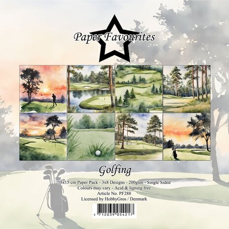 Paper Favourites Golfing 6x6 Inch Paper Pack (PF288)