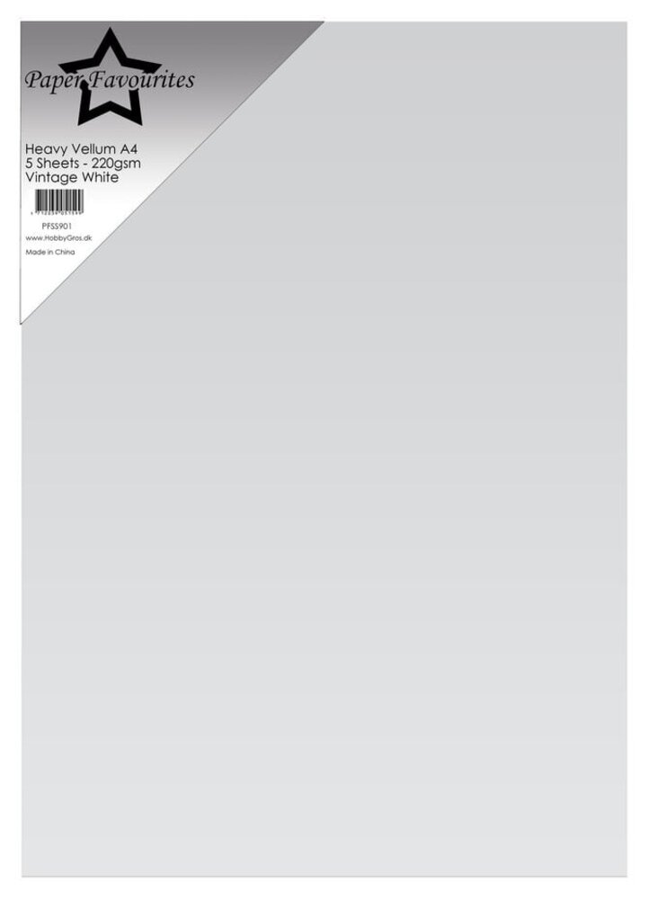 Paper Favourites Heavy Vellum A4 Vintage White 220g (PFSS901) Paper Favourites Heavy Vellum A4 Vintage White 220g (PFSS901)