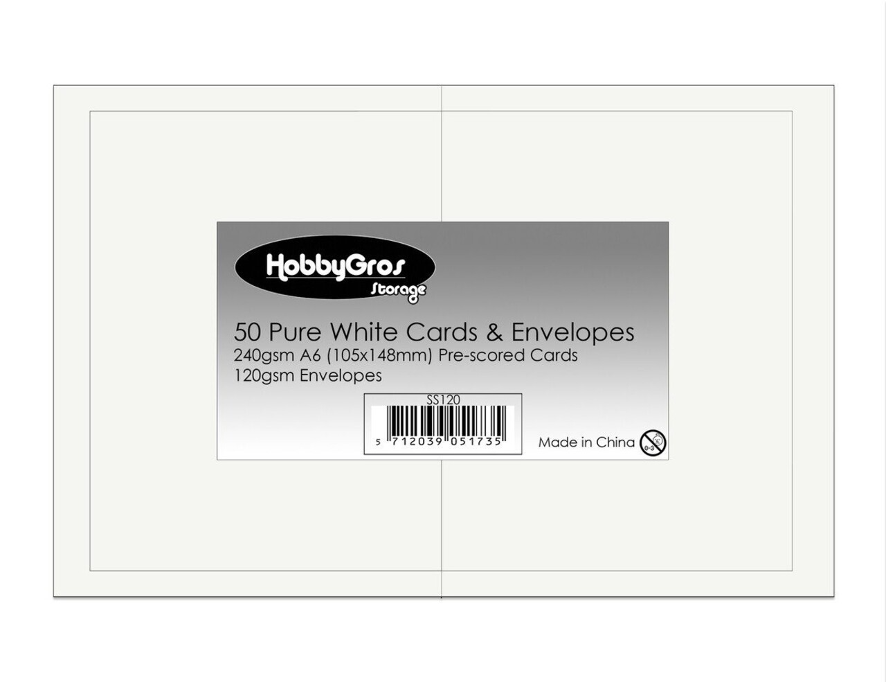 HobbyGross Storage Cards & Envelopes A6 Pure White (SS120) HobbyGross Storage Cards & Envelopes A6 Pure White (SS120)