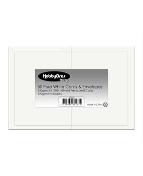 HobbyGross Storage Cards & Envelopes A6 Pure White (SS120) HobbyGross Storage Cards & Envelopes A6 Pure White (SS120)