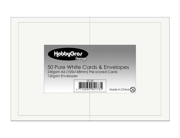 HobbyGross Storage Cards & Envelopes A6 Pure White (SS120) HobbyGross Storage Cards & Envelopes A6 Pure White (SS120)