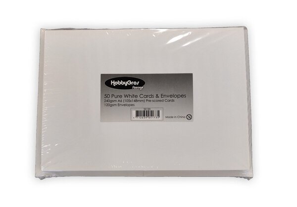 HobbyGross Storage Cards & Envelopes A6 Pure White (SS120) HobbyGross Storage Cards & Envelopes A6 Pure White (SS120)