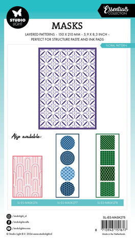 Studio Light Essentials Floral Pattern Masking Stencil (SL-ES-MASK275) Studio Light Essentials Floral Pattern Masking Stencil (SL-ES-MASK275)