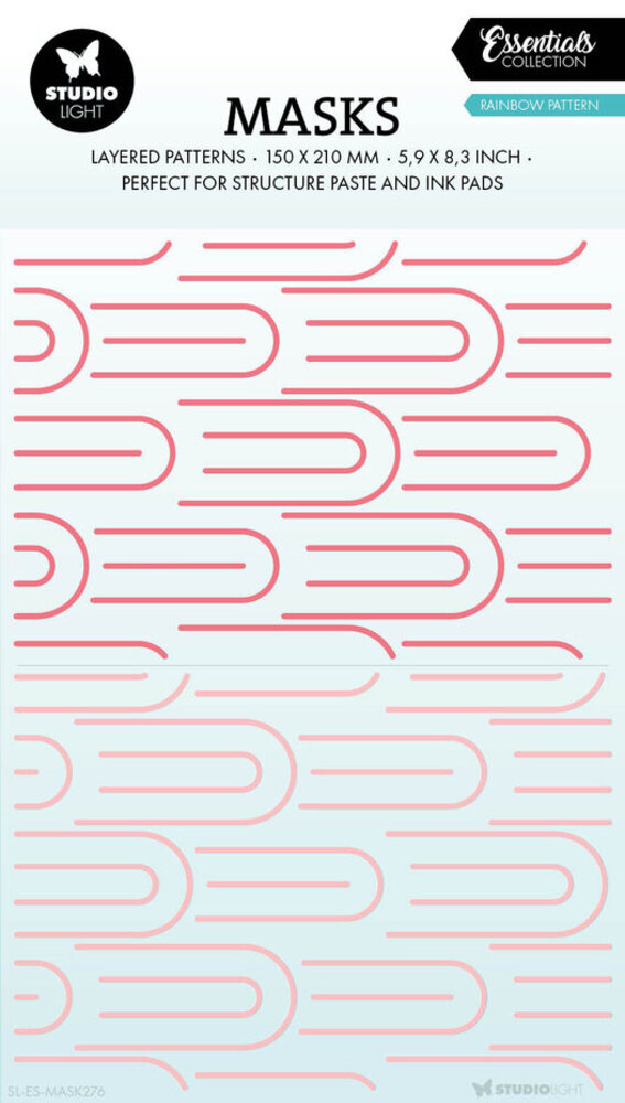 Studio Light Essentials Rainbow Pattern Masking Stencil (SL-ES-MASK276) Studio Light Essentials Rainbow Pattern Masking Stencil (SL-ES-MASK276)