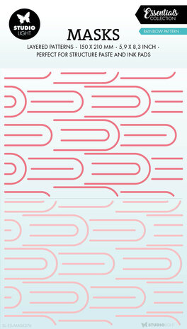 Studio Light Essentials Rainbow Pattern Masking Stencil (SL-ES-MASK276) Studio Light Essentials Rainbow Pattern Masking Stencil (SL-ES-MASK276)